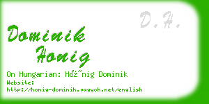 dominik honig business card